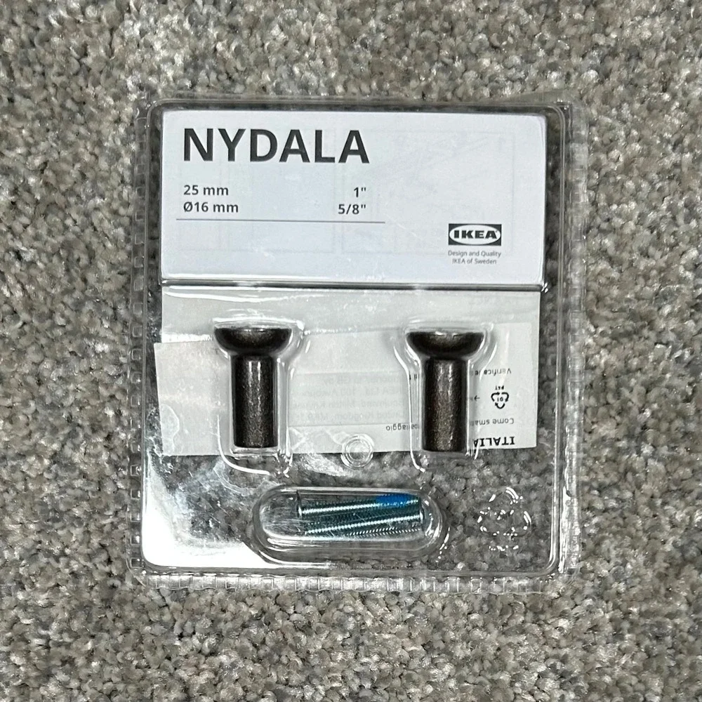 IKEA Nydala Knobs Bronze Effect 25mm 5/8 inch 404.057.58 Lot of 5 Packs 10 Total